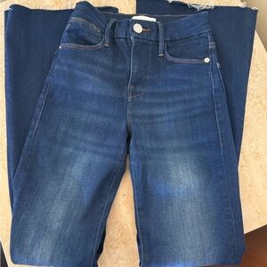 Frame Denim Dark Blue Straight Leg Jeans